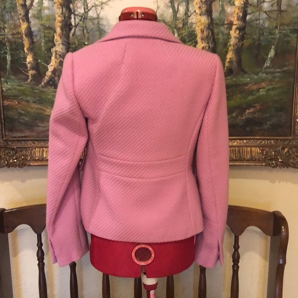 26 EUC WOOL Ann Taylor LOFT Barbie Pink blazer - Picture 2 of 5